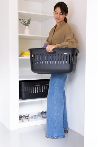 Brabantia Collect-It Laundry Basket szennyeskosár, 40L, 3db fogantyúval, szellőző nyílásokkal, újrahasznosított műanyag,