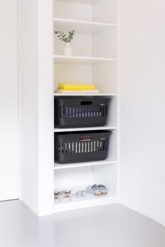 Brabantia Collect-It Laundry Basket szennyeskosár, 40L, 3db fogantyúval, szellőző nyílásokkal, újrahasznosított műanyag,