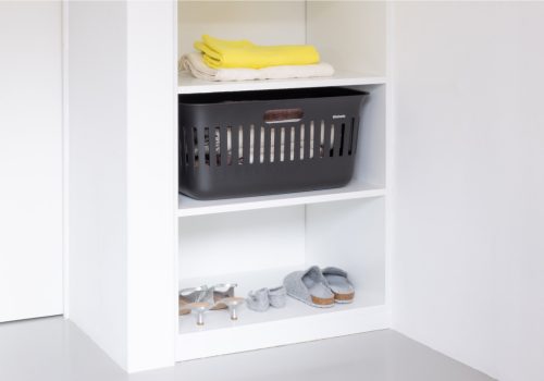 Brabantia Collect-It Laundry Basket szennyeskosár, 40L, 3db fogantyúval, szellőző nyílásokkal, újrahasznosított műanyag,