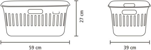 Brabantia Collect-It Laundry Basket szennyeskosár, 40L, 3db odalsó fogantyúval, szellőző nyílásokkal, újrahasznosított