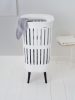 Brabantia Collect-It Laundry Basket Hi magasított szennyestartó kosár lábakon, levehető Quick-Drop fedővel, 55L,