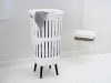 Brabantia Collect-It Laundry Basket Hi magasított szennyestartó kosár lábakon, levehető Quick-Drop fedővel, 55L,