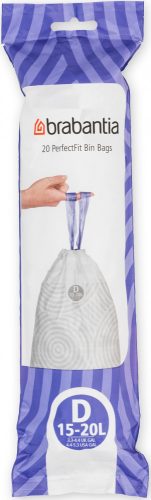 Brabantia PerfectFit szemeteszsák, D méret, 15-20L, 20 zsák/tekercs - 246760