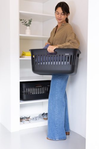 Brabantia Collect-It Laundry Basket 2db-os szennyeskosár szett, 2x40L, fogantyúkkal, szellőző nyílásokkal,
