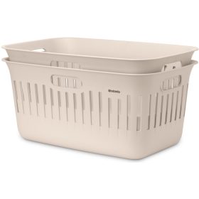   Brabantia Collect-It Laundry Basket 2db-os szennyeskosár szett, 2x40L, fogantyúkkal, szellőző nyílásokkal,