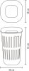 Brabantia Collect-It Laundry Basket Set of 2, magasított szennyestartó kosár szett levehető Quick-Drop fedővel, 2db-os,