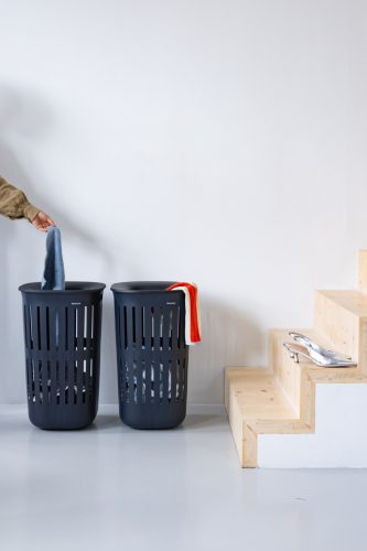 Brabantia Collect-It Laundry Basket Set of 2, magasított szennyestartó kosár szett levehető Quick-Drop fedővel, 2db-os,