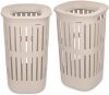Brabantia Collect-It Laundry Basket Set of 2, magasított szennyestartó kosár szett levehető Quick-Drop fedővel, 2db-os,