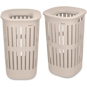   Brabantia Collect-It Laundry Basket Set of 2, magasított szennyestartó kosár szett levehető Quick-Drop fedővel, 2db-os,