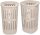 Brabantia Collect-It Laundry Basket Set of 2, magasított szennyestartó kosár szett levehető Quick-Drop fedővel, 2db-os,