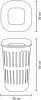 Brabantia Collect-It Laundry Basket Set of 2, magasított szennyestartó kosár szett levehető Quick-Drop fedővel, 2db-os,