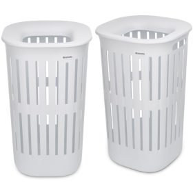   Brabantia Collect-It Laundry Basket Set of 2, magasított szennyestartó kosár szett levehető Quick-Drop fedővel, 2db-os,