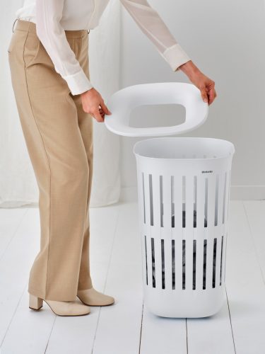 Brabantia Collect-It Laundry Basket Set of 2, magasított szennyestartó kosár szett levehető Quick-Drop fedővel, 2db-os,
