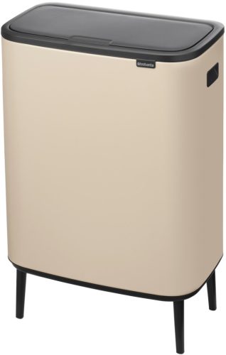Brabantia Bo Touch Bin Hi hulladékgyűjtő Soft-Close fedéllel, magasított, lábakon álló, műanyag tartály, XXL, 60L