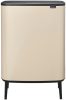 Brabantia Bo Touch Bin Hi szelektív hulladékgyűjtő Soft-Close fedéllel, magasított, lábakon álló, műanyag tartály, XXL,