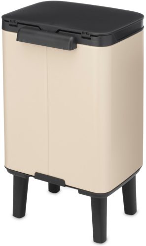 Brabantia Bo Waste Bin Hi hulladékgyűjtő felnyitható, Soft-Close fedéllel, magasított, lábakon álló, műanyag tartály, 4L