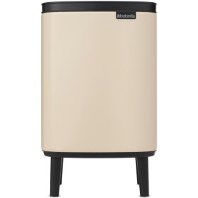   Brabantia Bo Waste Bin Hi hulladékgyűjtő felnyitható, Soft-Close fedéllel, magasított, lábakon álló, műanyag tartály, 7L