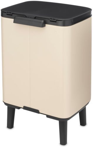 Brabantia Bo Waste Bin Hi hulladékgyűjtő felnyitható, Soft-Close fedéllel, magasított, lábakon álló, műanyag tartály, 7L