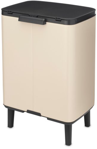 Brabantia Bo Waste Bin Hi hulladékgyűjtő felnyitható, Soft-Close fedéllel, magasított, lábakon álló, műanyag tartály,