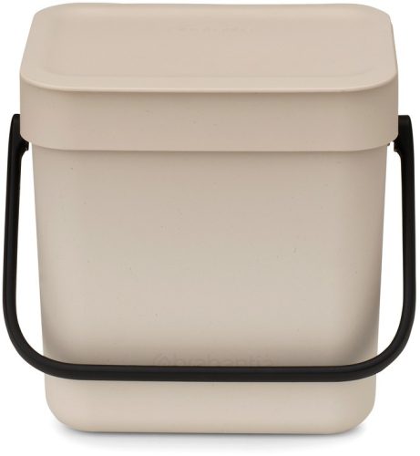 Brabantia Sort & Go konyhai szemetes felnyitható fedéllel, fogantyúval szelektív és komposzt gyűjtéséhez, 3L - A méret,