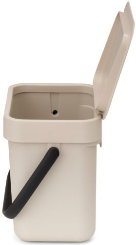 Brabantia Sort & Go konyhai szemetes felnyitható fedéllel, fogantyúval szelektív és komposzt gyűjtéséhez, 3L - A méret,