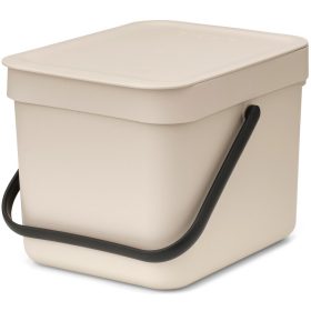   Brabantia Sort & Go konyhai szemetes felnyitható fedéllel, fogantyúval, szelektív és komposzt gyűjtéséhez, 6L - S méret,