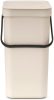Brabantia Sort & Go konyhai szemetes felnyitható fedéllel, fogantyúval szelektív és komposzt gyűjtéséhez, 12L - C méret,