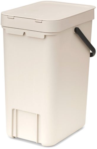 Brabantia Sort & Go konyhai szemetes felnyitható fedéllel, fogantyúval szelektív és komposzt gyűjtéséhez, 12L - C méret,
