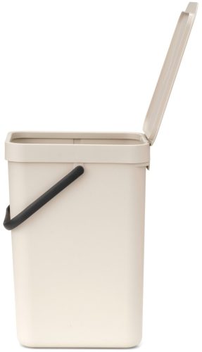 Brabantia Sort & Go konyhai szemetes felnyitható fedéllel, fogantyúval szelektív és komposzt gyűjtéséhez, 12L - C méret,