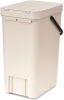 Brabantia Sort & Go konyhai szemetes felnyitható fedéllel, fogantyúval szelektív és komposzt gyűjtéséhez, 16L - D méret,