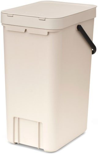 Brabantia Sort & Go konyhai szemetes felnyitható fedéllel, fogantyúval szelektív és komposzt gyűjtéséhez, 16L - D méret,