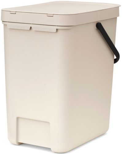 Brabantia Sort & Go konyhai szemetes felnyitható fedéllel, fogantyúval szelektív és komposzt gyűjtéséhez, 25L - J méret,