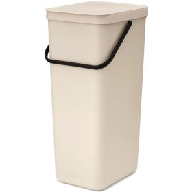   Brabantia Sort & Go konyhai szemetes felnyitható fedéllel, fogantyúval szelektív és komposzt gyűjtéséhez, 40L - L méret,