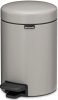 Brabantia NewIcon pedálos hulladékgyűjtő szagmentesen záródó Soft-Close fedél, műanyag tartály, 3L - V méret, acél,