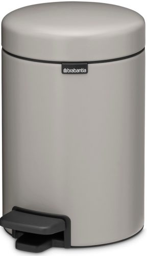 Brabantia NewIcon pedálos hulladékgyűjtő szagmentesen záródó Soft-Close fedél, műanyag tartály, 3L - V méret, acél,