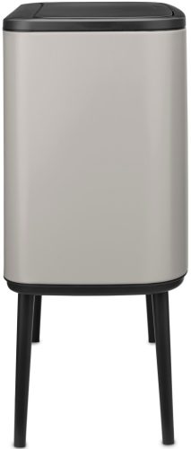 Brabantia Bo Touch Bin nyomófedeles hulladékgyűjtő, magasított, lábakon álló, műanyag tartály, 36L - R méret, acél,