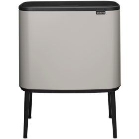   Brabantia Bo Touch Bin nyomófedeles szelektív hulladékgyűjtő, magasított, lábakon álló, műanyag tartály, 11+23L - X+J