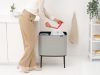Brabantia Bo Touch Bin nyomófedeles szelektív hulladékgyűjtő, magasított, lábakon álló, műanyag tartály, 11+23L - X+J