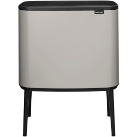   Brabantia Bo Touch Bin nyomófedeles szelektív hulladékgyűjtő, magasított, lábakon álló, műanyag tartály, 3x11L - X méret