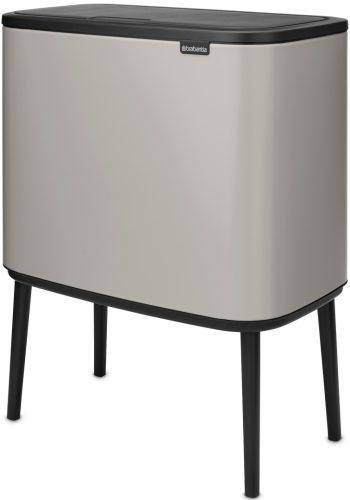 Brabantia Bo Touch Bin nyomófedeles szelektív hulladékgyűjtő, magasított, lábakon álló, műanyag tartály, 3x11L - X méret