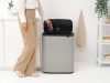 Brabantia Bo Touch Bin nyomófedeles hulladékgyűjtő XXL, padlón álló, műanyag tartály, 2x30L - O méret, acél,
