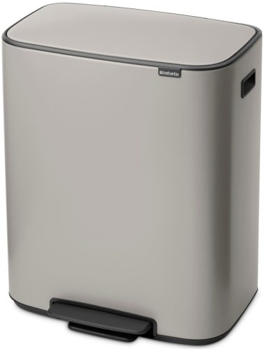 Brabantia Bo Pedal Bin pedálos szelektív hulladékgyűjtő szagmentesen záródó Soft-Close fedél, műanyag tartály, 2x30L