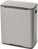 Brabantia Bo Pedal Bin pedálos szelektív hulladékgyűjtő szagmentesen záródó Soft-Close fedél, műanyag tartály, 2x30L