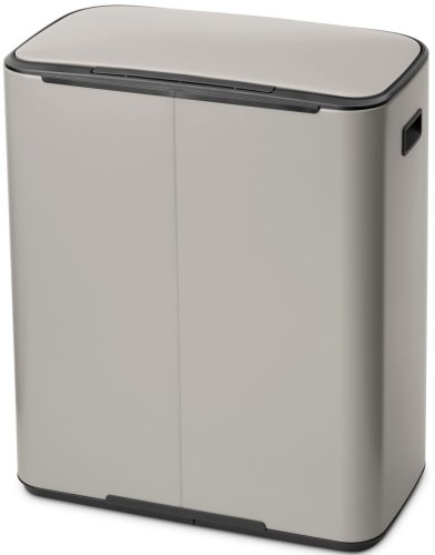 Brabantia Bo Pedal Bin pedálos szelektív hulladékgyűjtő szagmentesen záródó Soft-Close fedél, műanyag tartály, 2x30L