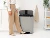 Brabantia Bo Pedal Bin pedálos szelektív hulladékgyűjtő szagmentesen záródó Soft-Close fedél, műanyag tartály, 2x30L