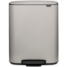   Brabantia Bo Pedal Bin pedálos hulladékgyűjtő szagmentesen záródó Soft-Close fedél, műanyag tartály, 60L - M méret, acél