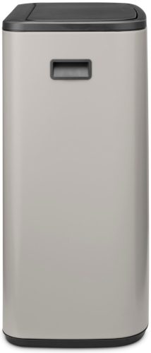 Brabantia Bo Touch Bin nyomófedeles hulladékgyűjtő XXL, padlón álló, műanyag tartály, 60L - M méret, acél, hamvasszürke
