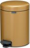 Brabantia NewIcon pedálos hulladékgyűjtő szagmentesen záródó Soft-Close fedél, műanyag tartály, 5L - W méret, acél,
