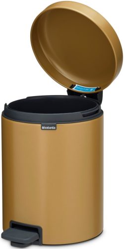 Brabantia NewIcon pedálos hulladékgyűjtő szagmentesen záródó Soft-Close fedél, műanyag tartály, 5L - W méret, acél,