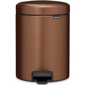   Brabantia NewIcon pedálos hulladékgyűjtő szagmentesen záródó Soft-Close fedél, műanyag tartály, 5L - W méret, acél,